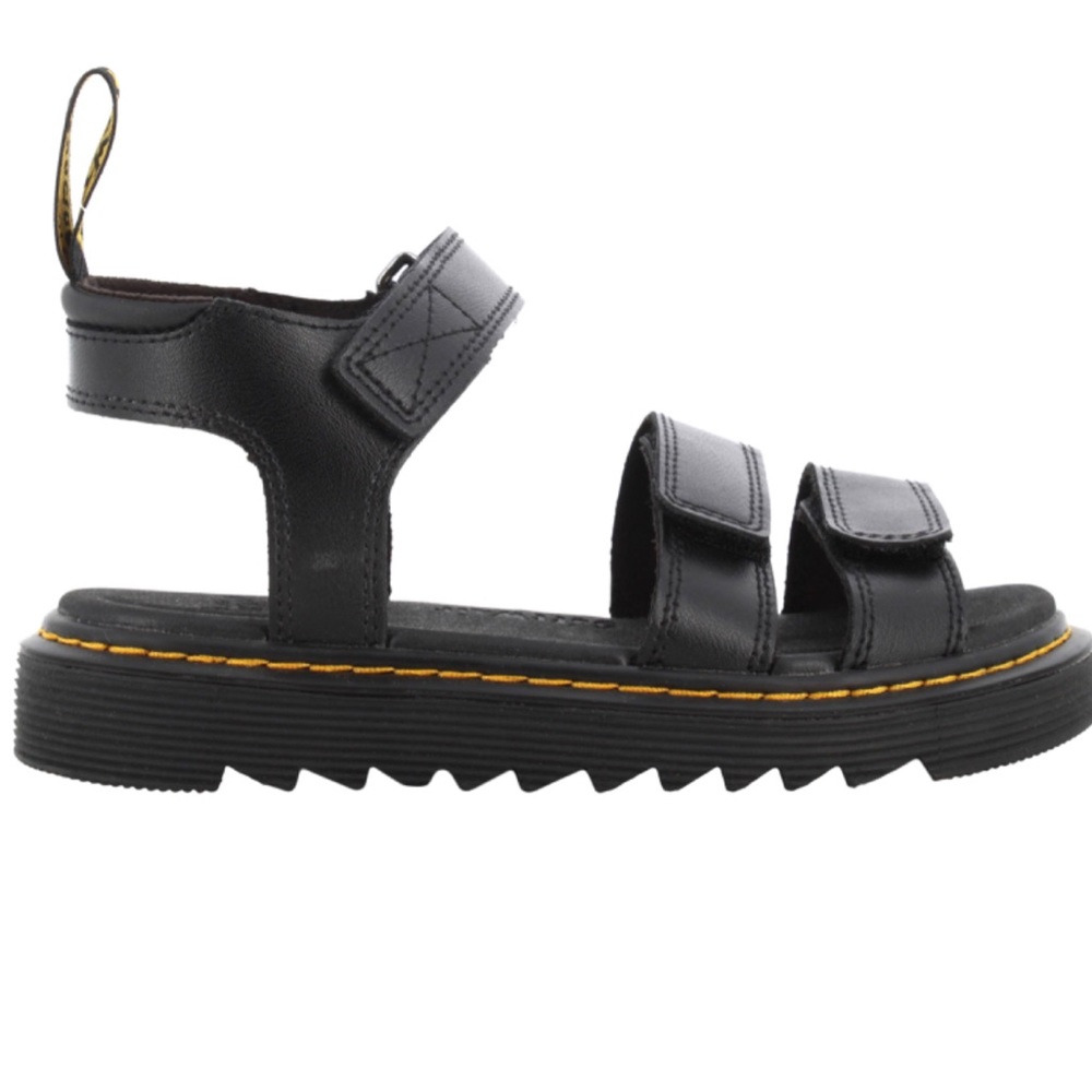 Dr. Martens Black Chunky Sandals with Rugged Platform